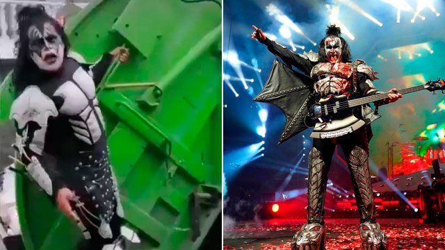 Recolector de basura se caracterizó a lo Kiss y hasta Gene Simmons lo elogió
