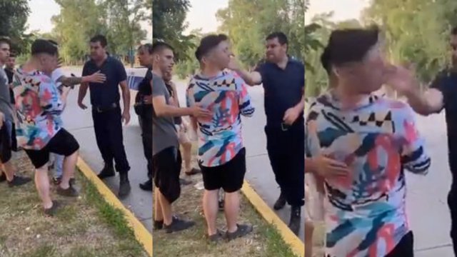 Policía le pegó tremenda cachetada a un joven porque pensó que le dijo “feo”