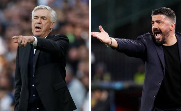 Carlo Ancelotti y Gennaro Gattuso. /Agencias